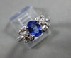 ESTATE .87CT DIAMOND & AAA TANZANITE 14KT WHITE GOLD BUTTERFLY FUN RING #11092