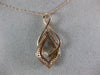 ESTATE .33CT CHOCOLATE FANCY DIAMOND 14KT ROSE GOLD 3D CLASSIC TEAR DROP PENDANT