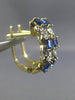 1.82CT DIAMOND & AAA SAPPHIRE 14KT YELLOW GOLD X LOVE LEVERBACK HANGING EARRINGS