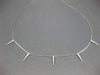 ESTATE .15CT DIAMOND 14KT WHITE GOLD 3D CLASSIC BY THE YARD SPIKY FUN NECKLACE