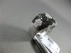 ESTATE WIDE 1.42CT WHITE & BLACK DIAMOND 18KT WHITE GOLD MULTI ROW HEXAGON RING