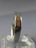 ESTATE .25CT DIAMOND 18K WHITE GOLD 3D SEMI ETERNITY CHANNEL ANNIVERSARY RING