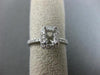 ESTATE .36CT DIAMOND 14K WHITE GOLD 3D CLASSIC HALO SEMI MOUNT ENGAGEMENT RING