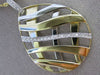 ESTATE LARGE .28CT DIAMOND 14KT WHITE & YELLOW GOLD 3D MULTI WAVE PEAR NECKLACE