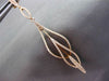 ESTATE LONG .69CT ROUND DIAMOND 18KT ROSE GOLD 3D CLASSIC LEAF HANGING EARRINGS