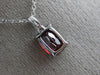 ESTATE 1.51CT DIAMOND & AAA GARNET 14KT WHITE GOLD CUSHION CUT FLOATING EARRINGS