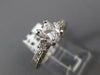 ESTATE 1.17CT DIAMOND PLATINUM 3D CLASSIC FILIGREE ENGAGEMENT LOVE RING #18702