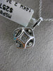 ESTATE .70CT DIAMOND 14KT WHITE GOLD 3D SQUARE HALO SEMI MOUNT FLOATING PENDANT