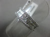 WIDE 1.99CT ROUND & BAGUETTE DIAMOND 18KT WHITE GOLD MULTI ROW ANNIVERSARY RING