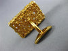 ESTATE EXTRA LARGE 18K YELLOW GOLD RECTANGULAR NUGGET HANDCRAFTED MENS CUFFLINKS