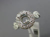 ESTATE 1.11CT DIAMOND 14KT WHITE GOLD 3D ROUND HALO SEMI MOUNT ENGAGEMENT RING