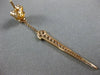 ESTATE LONG .36CT ROUND CUT DIAMOND 18KT ROSE GOLD 3D ANCHOR HANGING EARRINGS