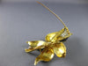 ANTIQUE LARGE .60CT DIAMOND AAA ENAMEL 18K TWO TONE GOLD FLOWER PIN BROOCH #1902
