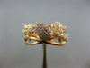 ESTATE WIDE .45CT DIAMOND 14KT ROSE GOLD 3D PAVE CRISS CROSS TEAR DROP LOVE RING