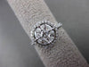 ESTATE LARGE 1.20CT MULTI SHAPE DIAMOND 18KT WHITE GOLD 3D HALO RING #22490