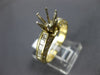 ESTATE .90CT DIAMOND 18KT 2 TONE GOLD 3D ROUND SEMI MOUNT ENGAGEMENT RING #7582