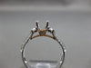 ESTATE .39CT DIAMOND 18KT TWO TONE GOLD 3 STONE HEART SEMI MOUNT ENGAGEMENT RING