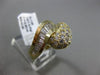 ESTATE WIDE .90CT ROUND & BAGUETTE DIAMOND 14KT YELLOW GOLD 3D CHANNEL PAVE RING