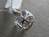 ESTATE .81CT ROUND DIAMOND 18KT WHITE GOLD DOUBLE HALO SQUARE SEMI MOUNT PENDANT