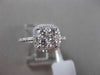 ESTATE LARGE .73CT DIAMOND 18KT WHITE GOLD HALO CLUSTER PROMISE ENGAGEMENT RING