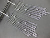 ESTATE LARGE .80CT DIAMOND 14K WHITE GOLD BY THE YARD MULTI ROW HANGING EARRINGS