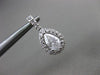 ESTATE .66CT DIAMOND 14KT WHITE GOLD CLUSTER PEAR HALO FILIGREE FLOATING PENDANT