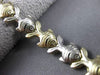 ESTATE LONG 14KT WHITE & YELLOW GOLD MATTE & SHINY LUCKY FISH BRACELET #24001