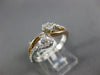ESTATE .36CT DIAMOND 14KT WHITE & ROSE GOLD 2 STONE CRISS CROSS SWIRL LOVE RING