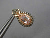 ESTATE .80CT WHITE & CHOCOLATE DIAMOND & AAA MORGANITE 14KT ROSE GOLD EARRINGS