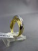 ESTATE .21CT DIAMOND 18KT WHITE & YELLOW GOLD 3D PAVE WAVE X LOVE RING F/G VVS