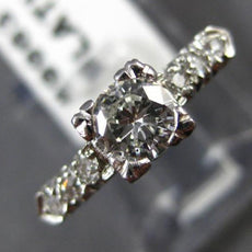 ANTIQUE .35CT OLD MINE DIAMOND PLATINUM GOLD 3D CLASSIC ENGAGEMENT RING #9963