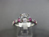 ESTATE 1.87CT DIAMOND & AAA PINK SAPPHIRE 14K WHITE GOLD CLASSIC ENGAGEMENT RING