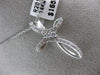 ESTATE .31CT DIAMOND 14KT WHITE GOLD 3D CLASSIC INFINITY CROSS FLOATING PENDANT