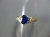 ESTATE WIDE 1.36CT DIAMOND & AAA SAPPHIRE 14KT YELLOW GOLD ENGAGEMENT RING #2450