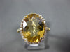 ESTATE LARGE 6.30CT DIAMOND & YELLOW TOPAZ 14K YELLOW GOLD 3D OVAL FILIGREE RING