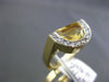 ESTATE 3.90CT DIAMOND YELLOW TOPAZ & AMETHYST 14K YELLOW GOLD STACKABLE FUN RING