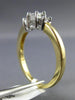 ESTATE .50CT PRINCESS DIAMOND 14K 2 TONE GOLD 3D CLASSIC 3 STONE ENGAGEMENT RING
