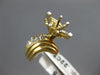 ESTATE .22CT DIAMOND 14K YELLOW GOLD 3D 9 STONE SEMI MOUNT ENGAGEMENT RING #9808