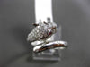 ESTATE WIDE .71CT DIAMOND & AAA RUBY 18KT WHITE GOLD 3D ETOILE TIGER RING CUTE!!