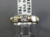 ESTATE .75CT PRINCESS DIAMOND 14KT TWO TONE GOLD WEDDING ANNIVERSARY RING #7305