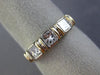 ESTATE .75CT PRINCESS DIAMOND 14KT TWO TONE GOLD WEDDING ANNIVERSARY RING #7305