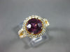 ESTATE 2.67CT DIAMOND & AAA AMETHYST 14KT WHITE GOLD ROUND HALO ENGAGEMENT RING