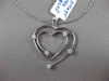 ESTATE LARGE .28CT DIAMOND 14KT WHITE GOLD DOUBLE HEART ETOILE FLOATING PENDANT