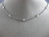 ESTATE .84CT DIAMOND 14KT WHITE GOLD 3D CLASSIC 12 STONE BY THE YARD NECKLACE