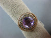 3.50CT WHITE CHOCOLATE FANCY DIAMOND & AAA AMETHYST 14K ROSE GOLD HALO LOVE RING