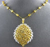 ESTATE EXTRA LARGE 26.99CT WHITE & FANCY YELLOW DIAMOND 18K 2 TONE GOLD NECKLACE
