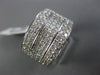 ESTATE LARGE 2.02CT ROUND & PRINCESS DIAMOND 18KT WHITE GOLD 3D ANNIVERSARY RING