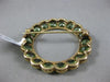 ANTIQUE LARGE 8.05CT AAA PERIDOT 14KT YELLOW GOLD 3D FLOWER CIRCULAR BROOCH PIN