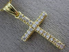ESTATE .35CT DIAMOND 14KT YELLOW GOLD 3D CLASSIC FLOATING CROSS PENDANT #11307