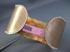 ESTATE WIDE 1.15CT DIAMOND 14KT ROSE GOLD 3D FLEXIBLE SNAKE CUFF BANGLE BRACELET